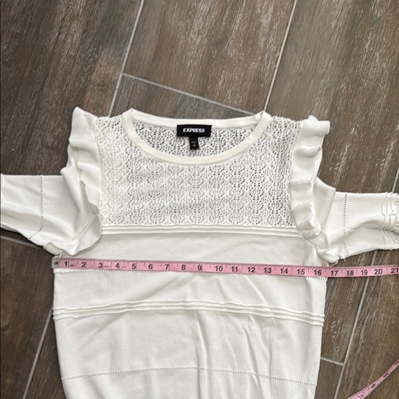 Express White Lace Detail Blouse - Picture 8 of 9